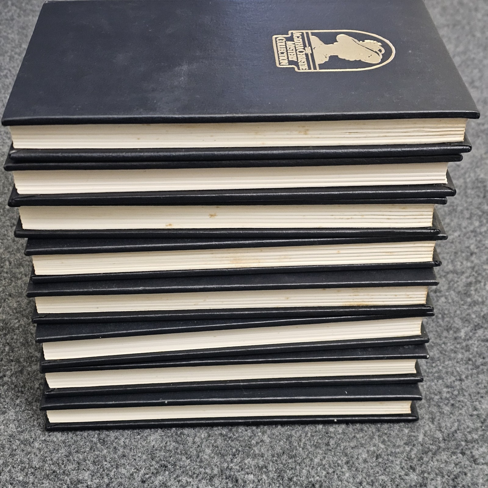 Agatha Christie Hardcover Book Lot 8 Vintage Mystery Collection Bantam Decor