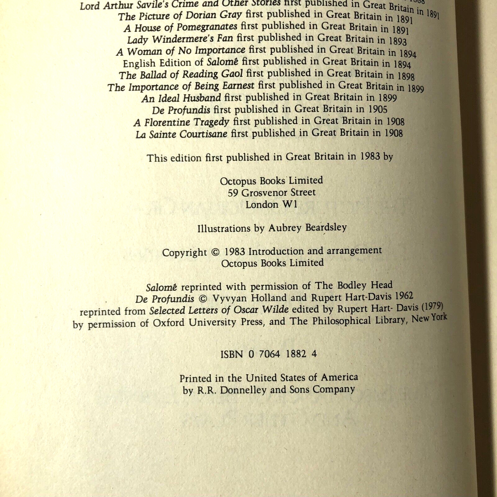 Oscar Wilde Treasury of World Masterpieces Complete & Unabridged 784 Pages, 1983