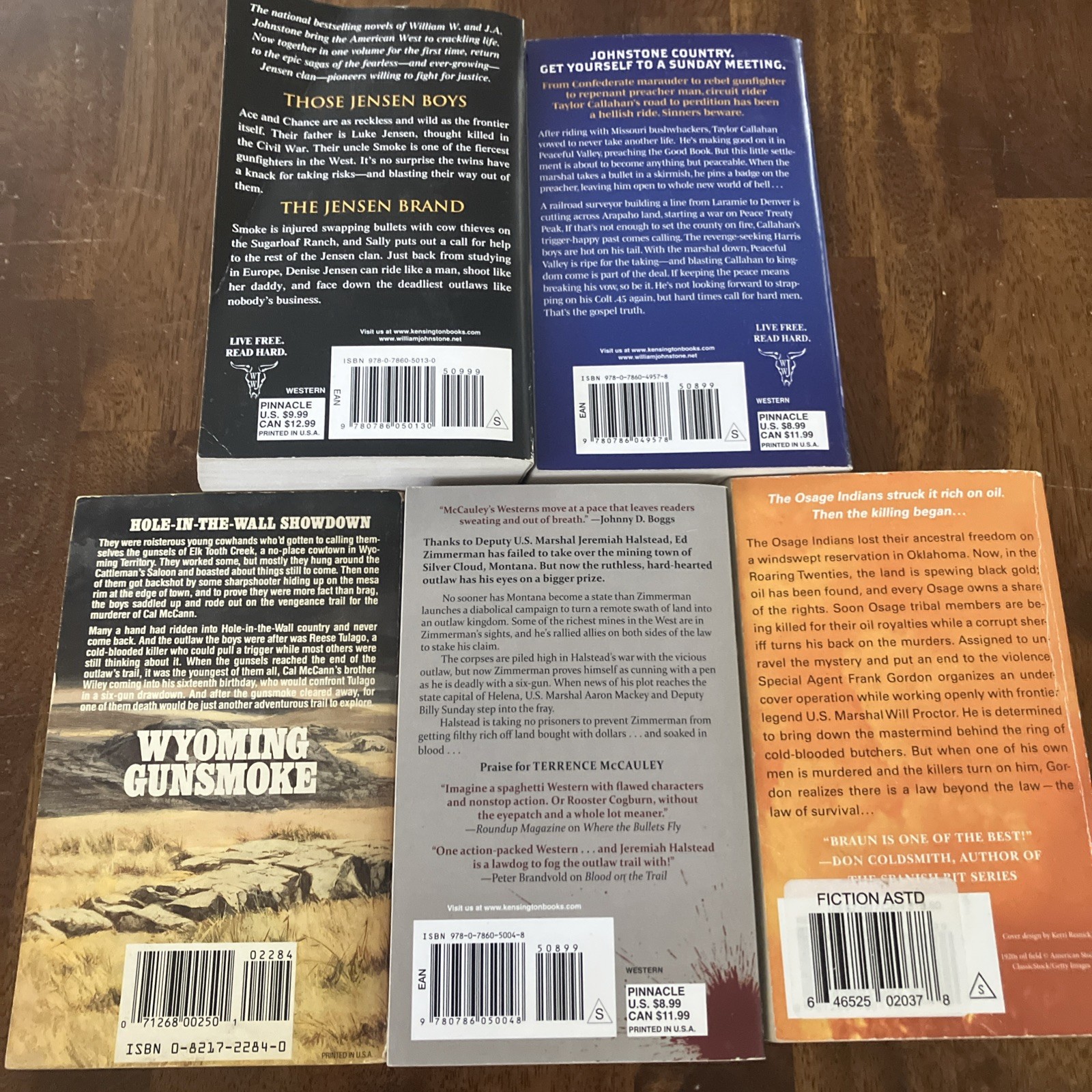 Western Paperbacks Lot- William W. Johnstone, Matt Braun, R Kammen, T McCauley