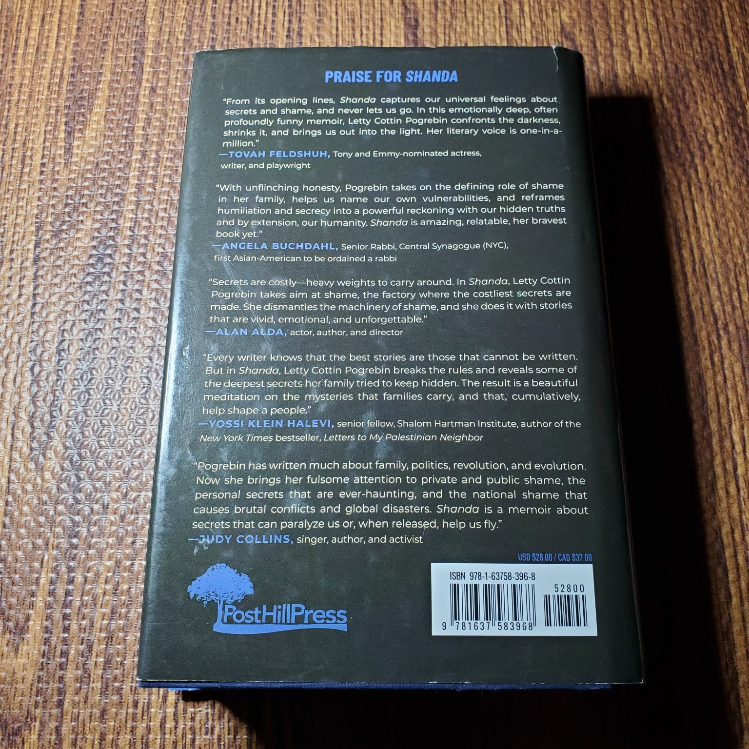 Shanda Letty Cottin Pogrebin 2022 Memoir Shame Secrecy Post Hill Press