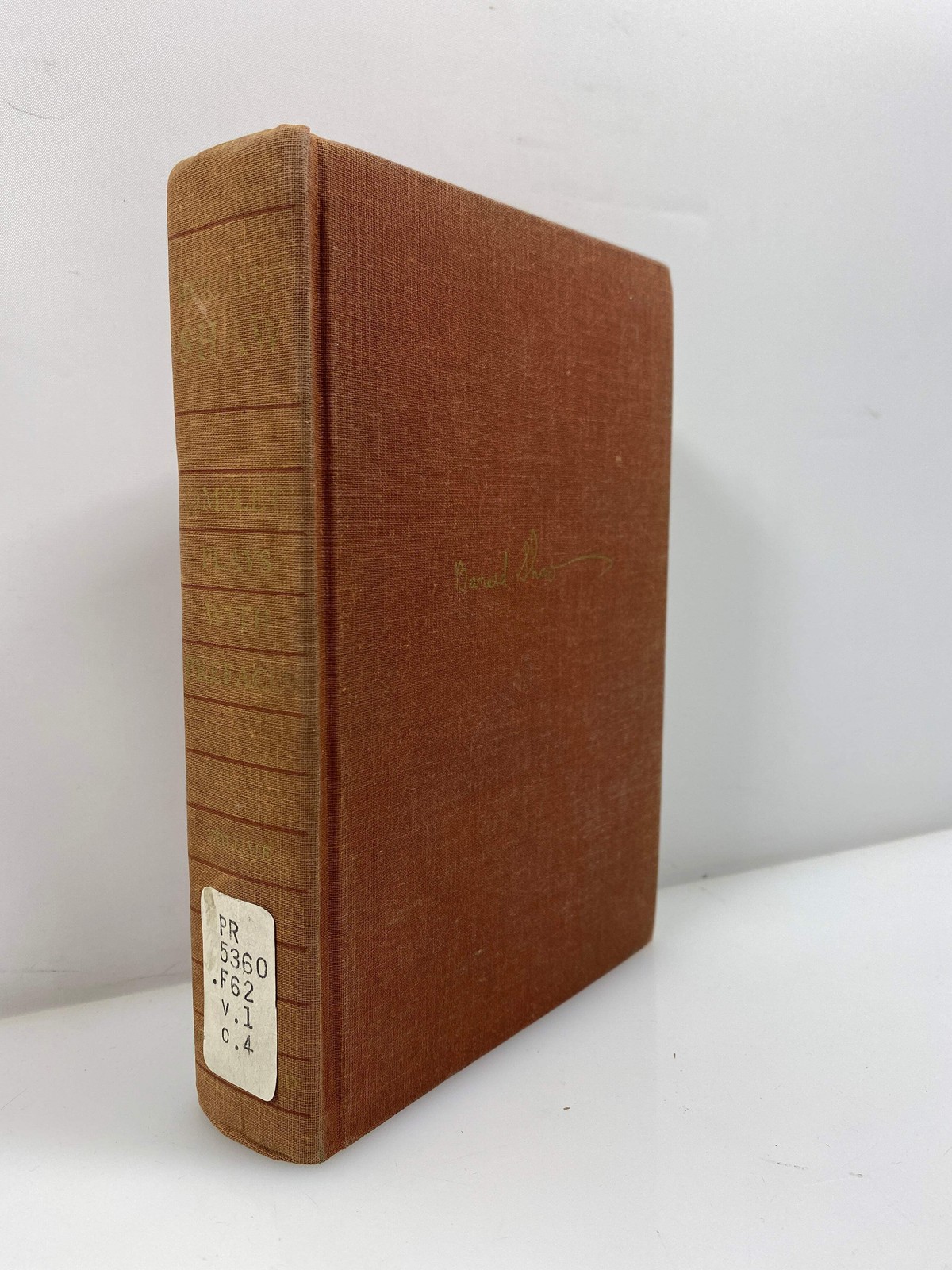 Bernard Shaw Complete Plays Vol I Ex-library 1962 HC