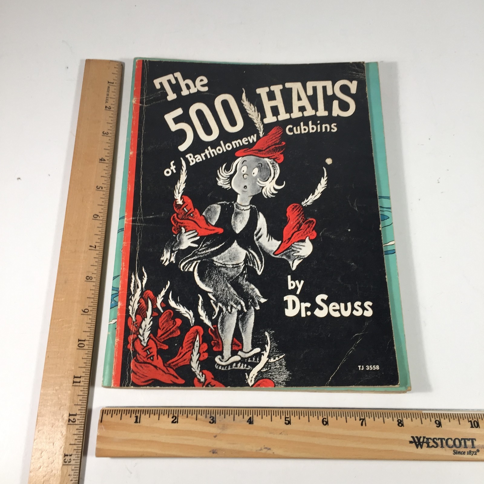 Lot of 4 Paperback Childrens Books-Dr. Seuss 500 Hats, Smurfs, Fox & Hound, Oz