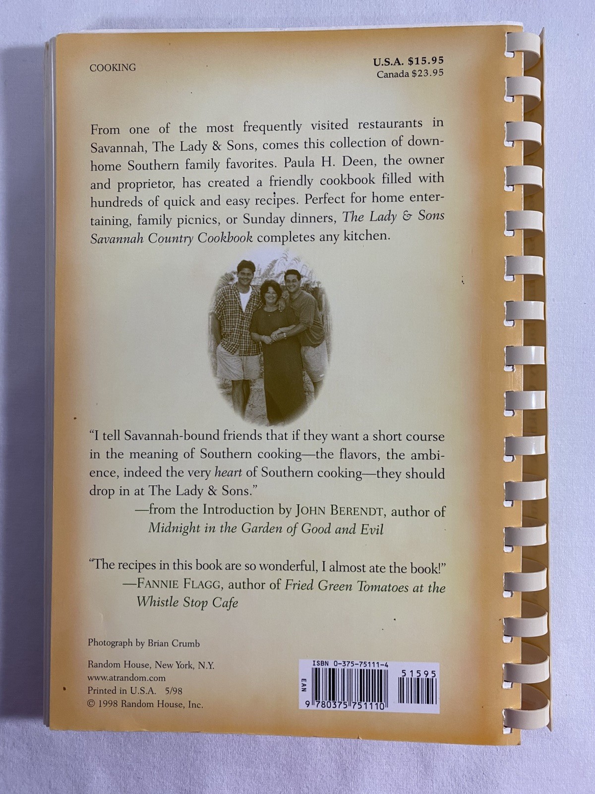 The Lady & Sons Savannah Country Cookbook Paula H Deen 175 Pages
