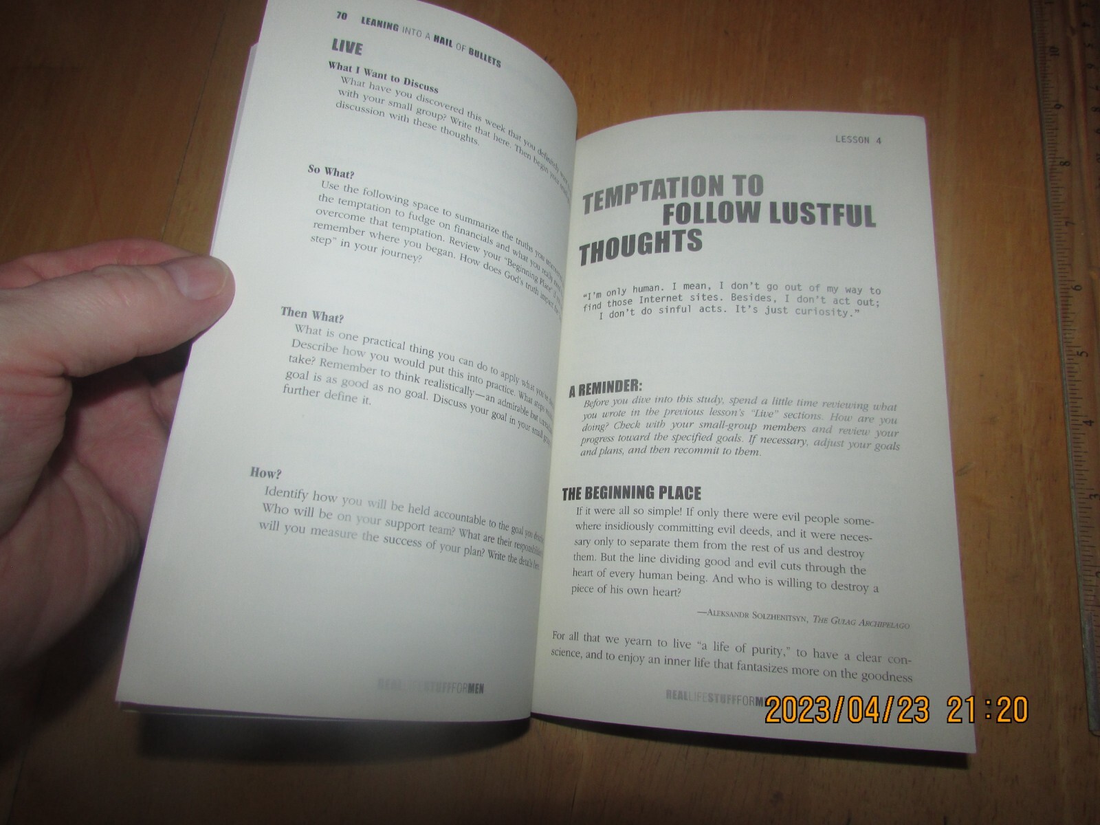 Leaning into a Hail of Bullets : On Temptation by The Navigators Staff (2004, Tr