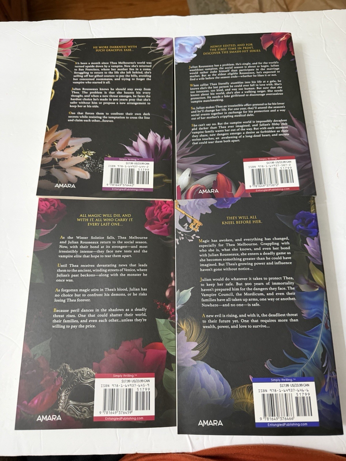 Filthy Rich Vampires 4 Book Collection Set by Geneva Lee Paperback Paranormal Ro