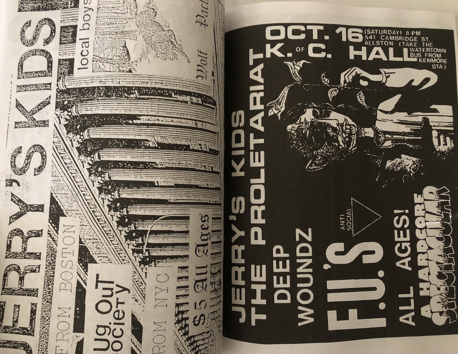 400 Punk Rock Flyers Book – Minor Threat, Bad Brains, Circle Jerks, Misfits FEAR