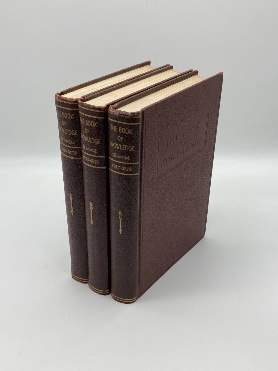 The Book of Knowledge INCOMPLETE Set Volume 9 through 14 in 3 Books