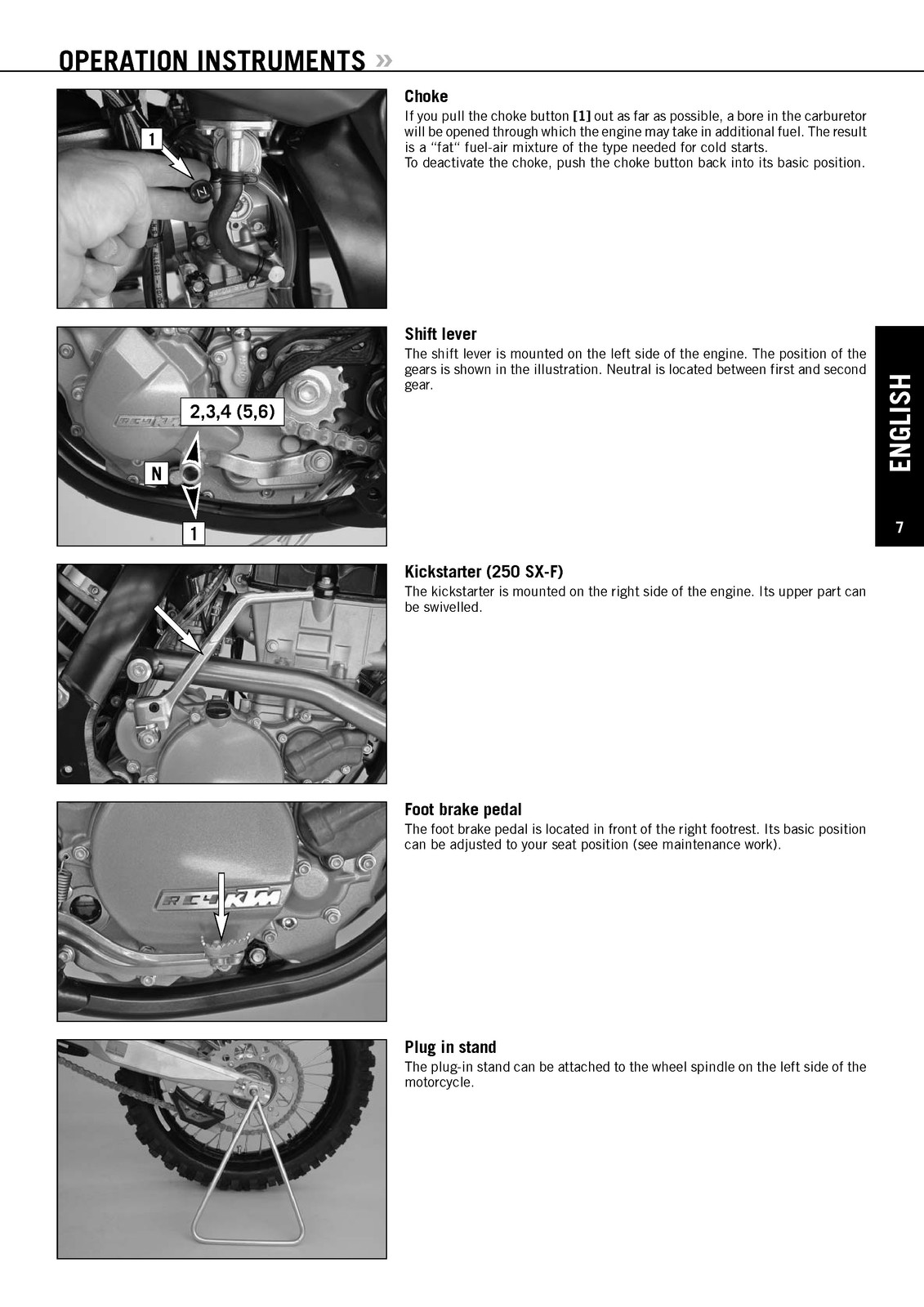 KTM 250 SX-F 450 SX-F Owners Manual 2007 – STEEL WIRE BOUND – PROTECTIVE COVERS