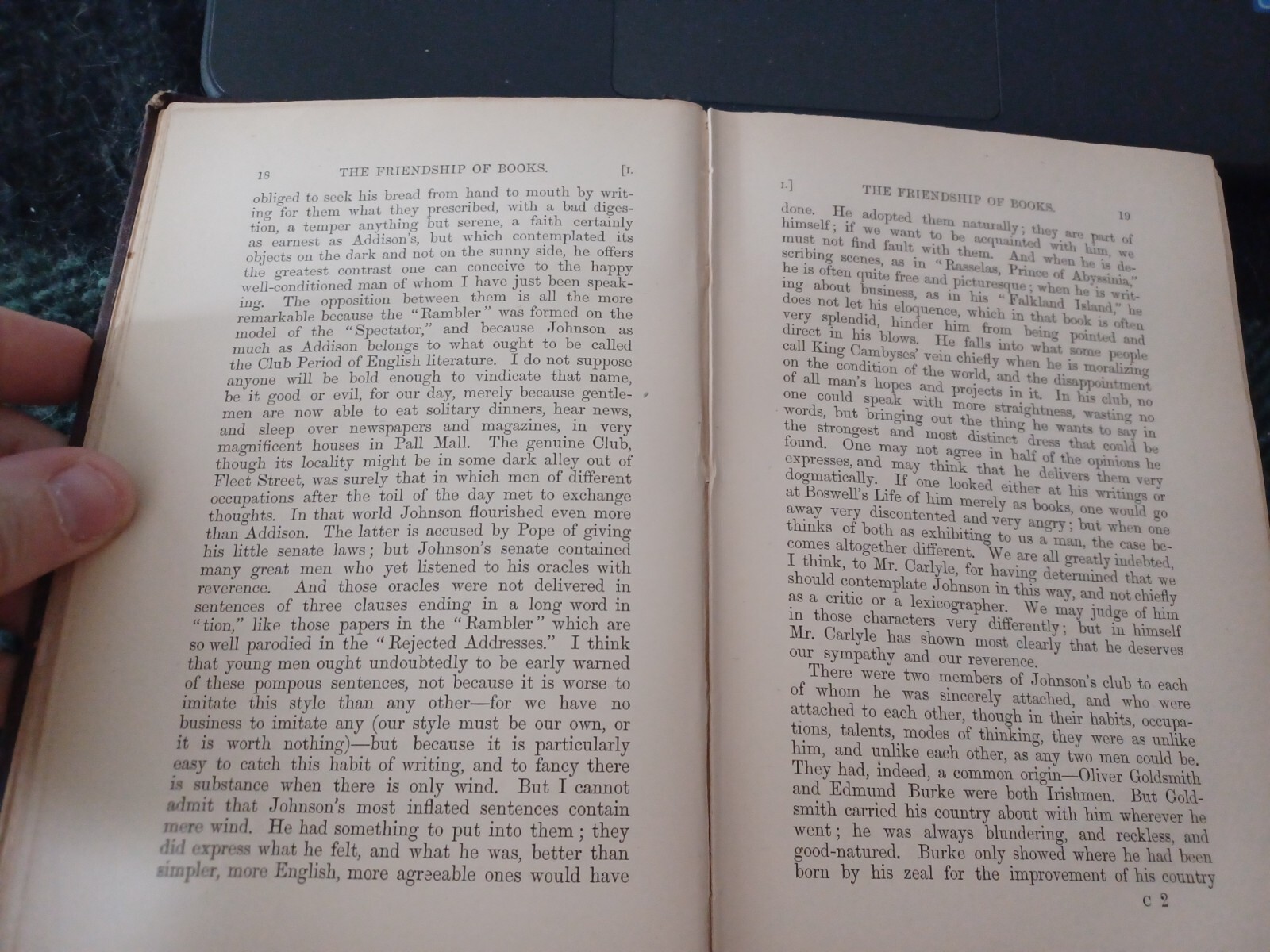 The Friendship of Books and other lectures by Rev F.D. Maurice 1889 Hardcover