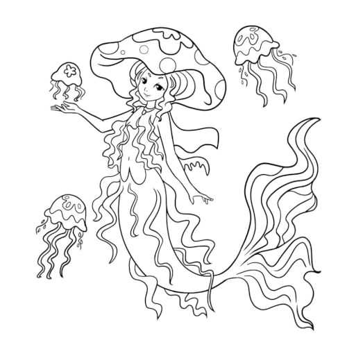 Mermaid Coloring Book: For Kids Ages 4-8, 9-12