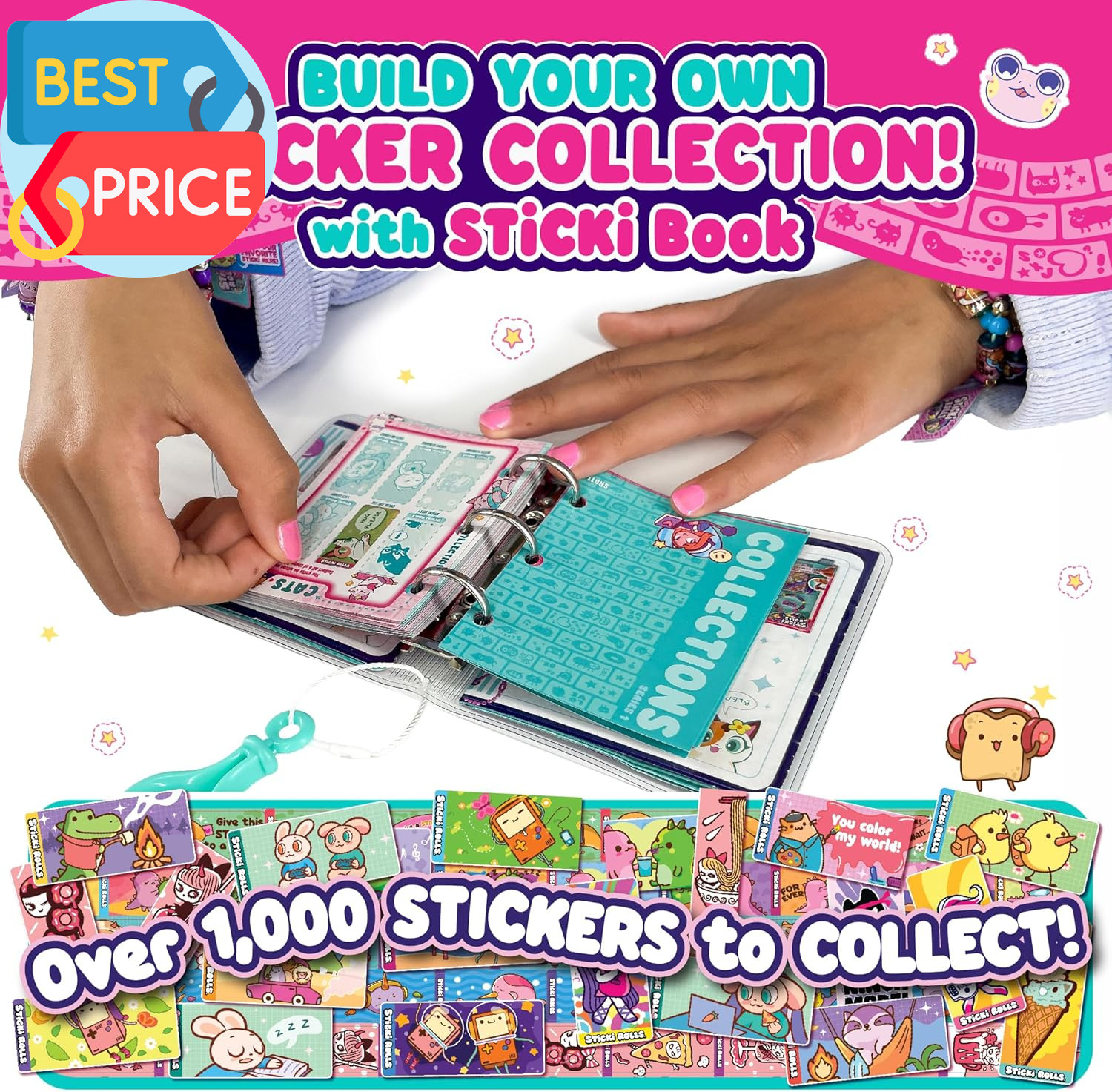 STICKI Rolls Sticki Book – Wearable & Shareable Sticker Bracelet + Collection St