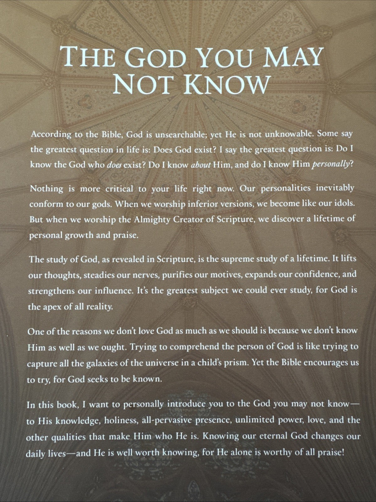 The God You May Not Know by David Jeremiah NEW (Hardcover)
