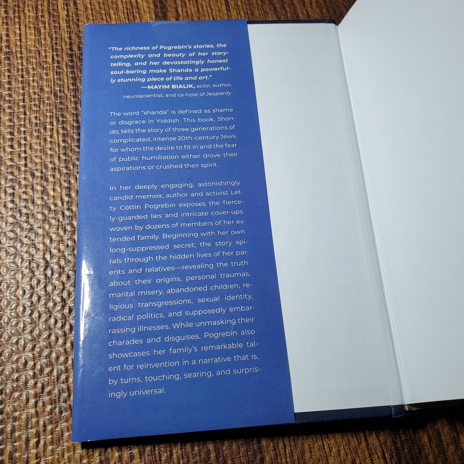 Shanda Letty Cottin Pogrebin 2022 Memoir Shame Secrecy Post Hill Press