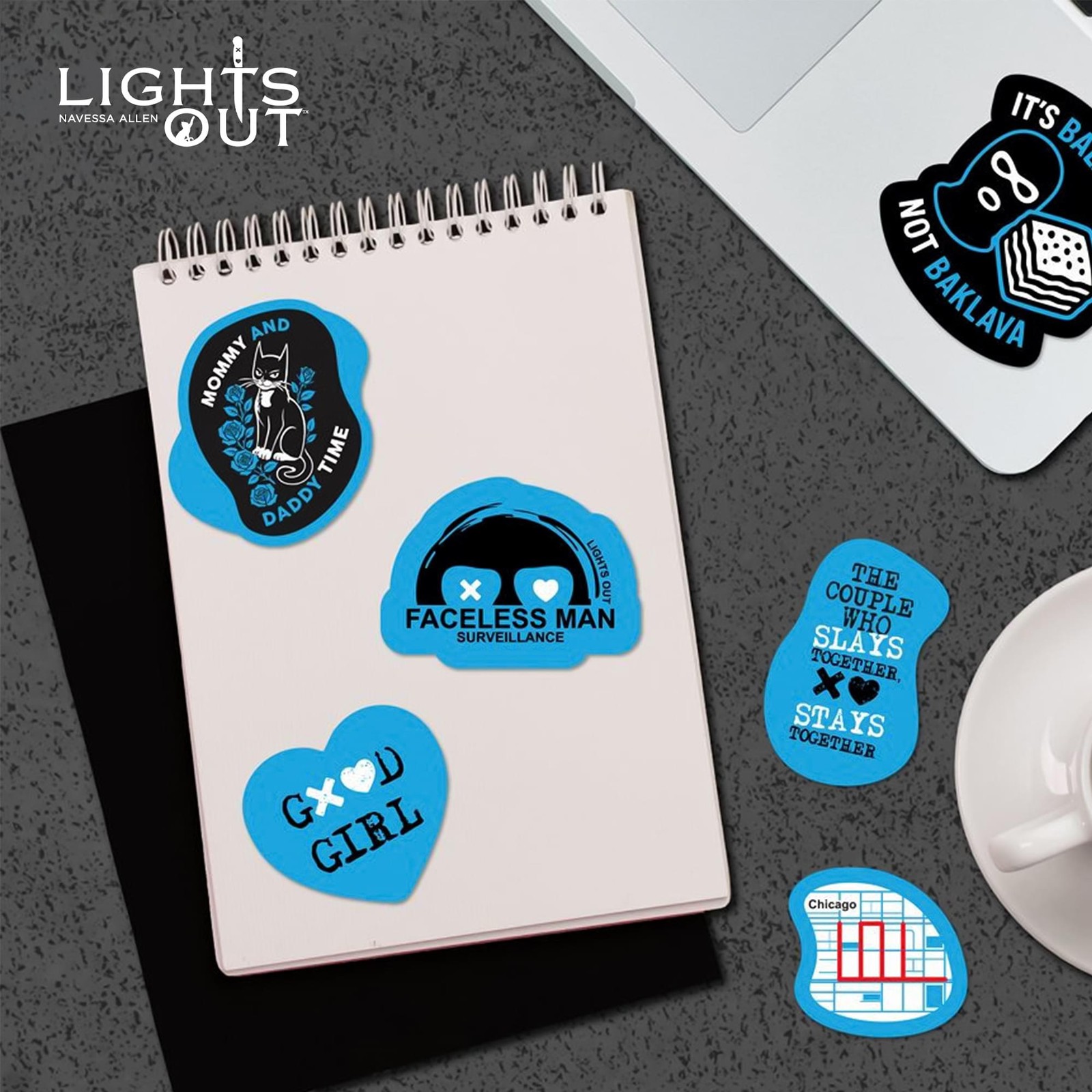 Lights Out Navessa Allen Vinyl Decal 10-Pack
