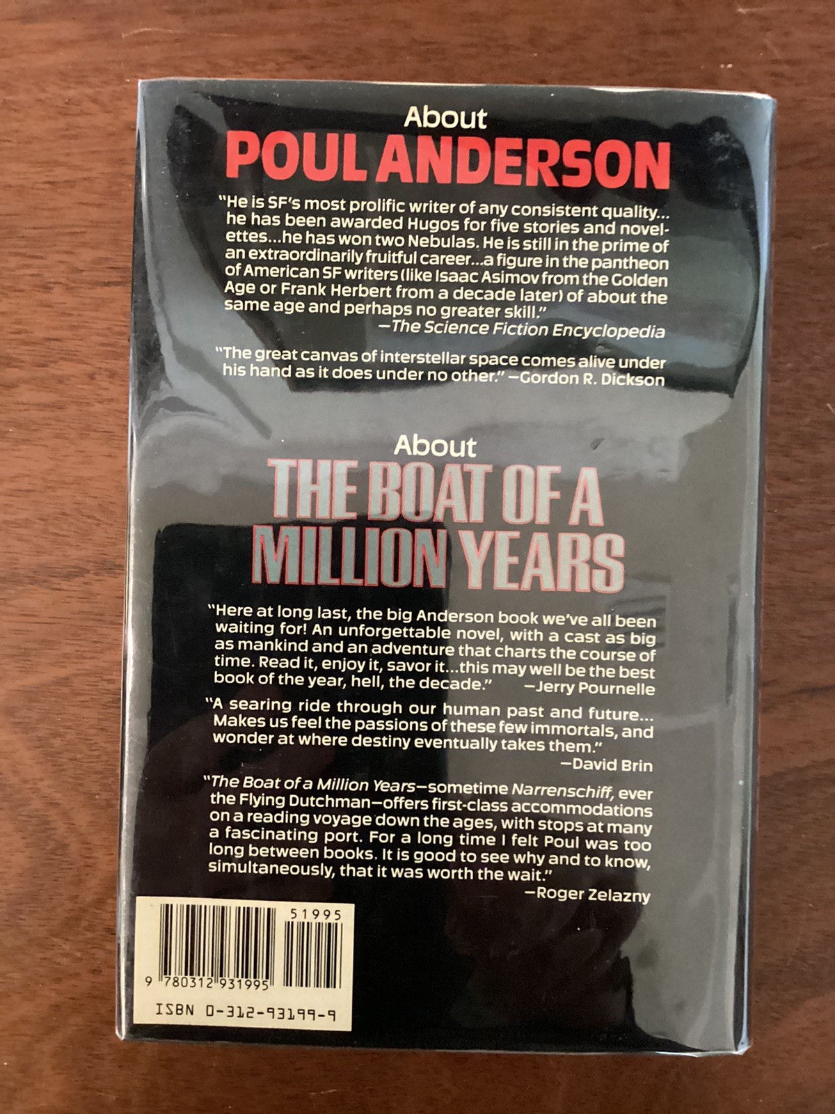 The Boat of a Million Years Poul Anderson (1989, HC) VG FIRST EDITION
