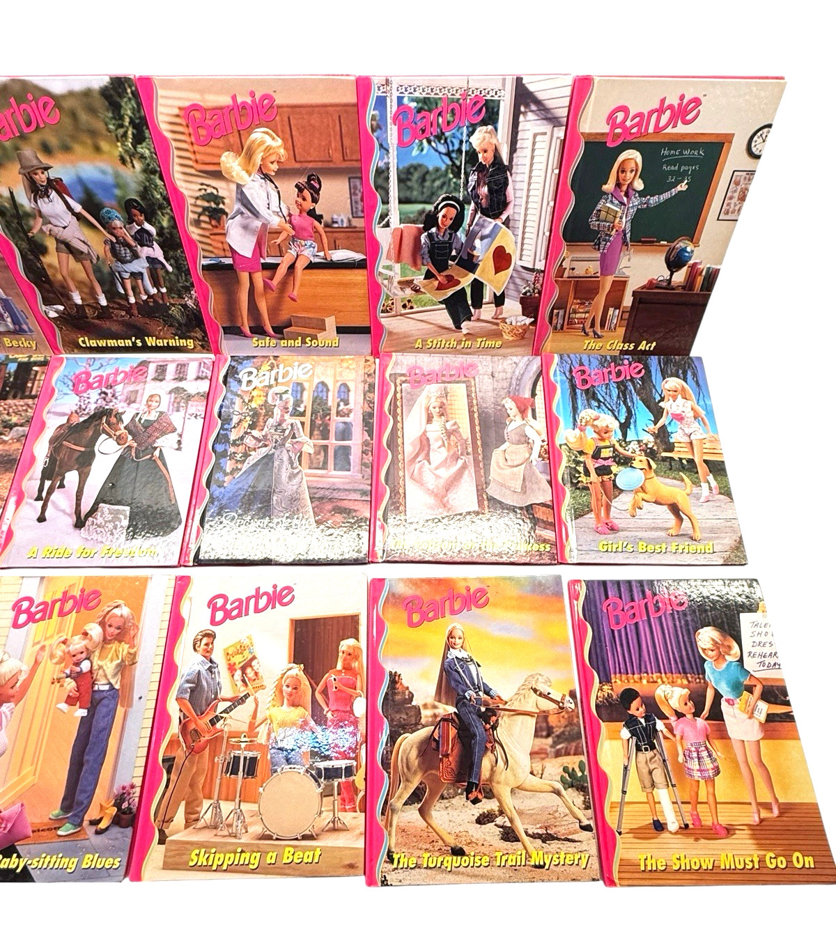 Lot of 18 Vintage Barbie & Friends Book Club Grolier Hardcover Books 90s Mattel