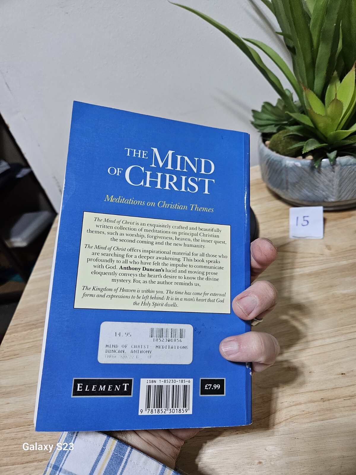 The Mind of Christ By Anthony Duncan 1990 Paperback