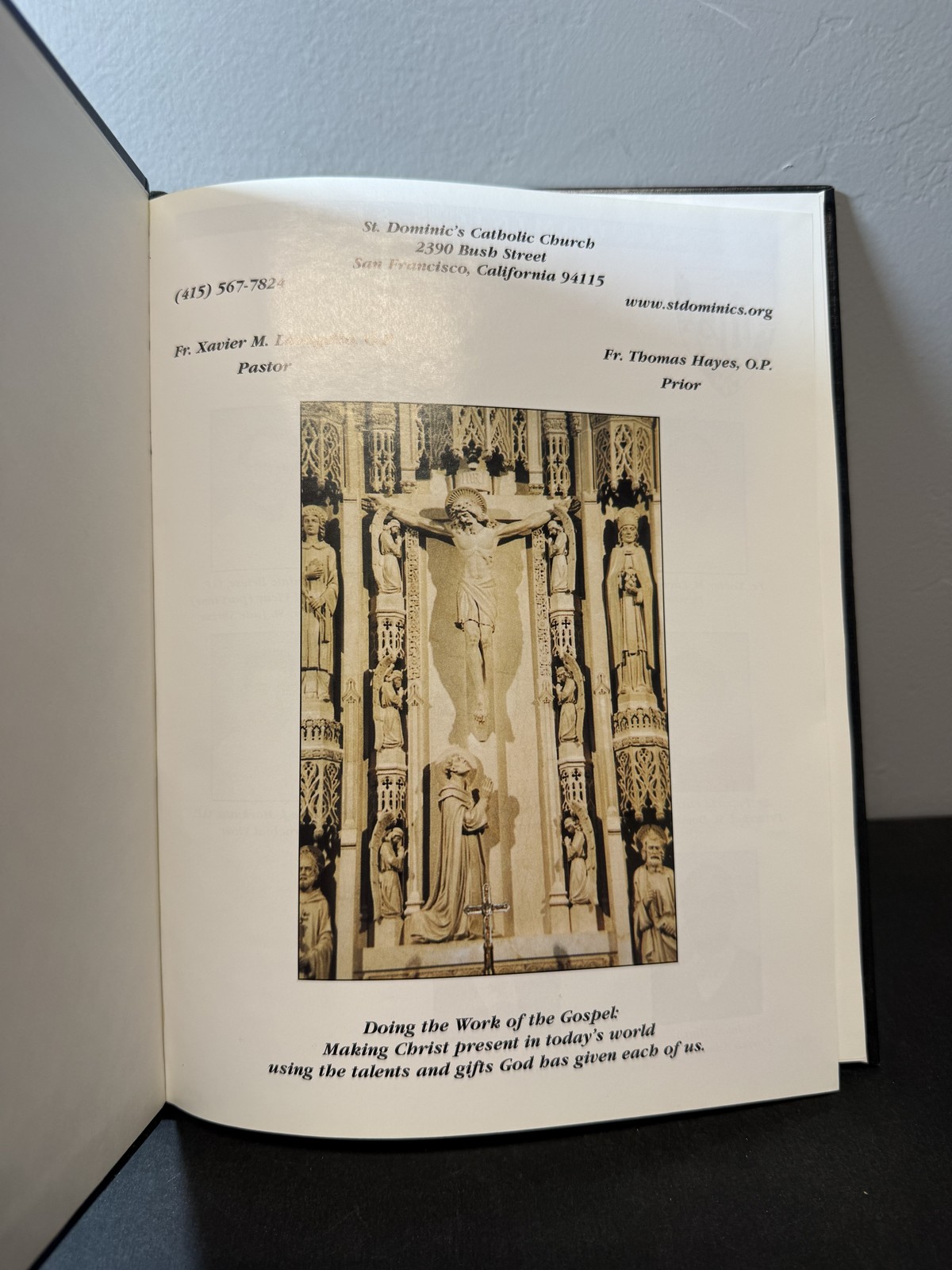 St. Dominic’s Catholic Church San Francisco CA History 2001 Hardcover Religion
