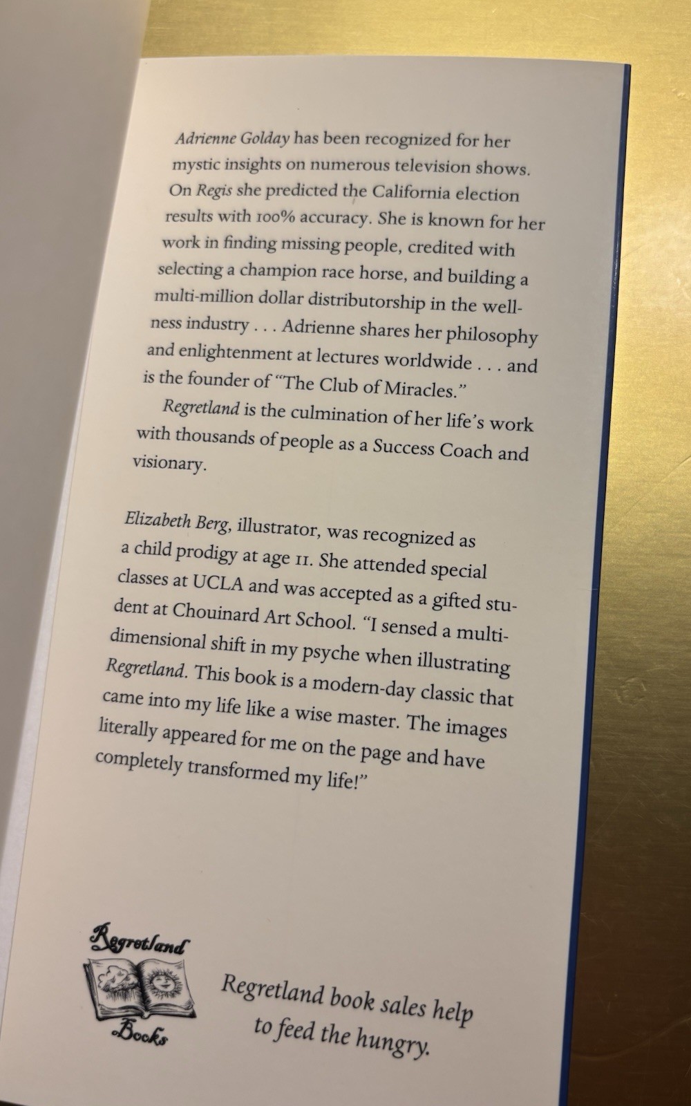 Regretland: A Journey to Freedom SIGNED by Adrienne Golday 2008 1st Ed/1st Print