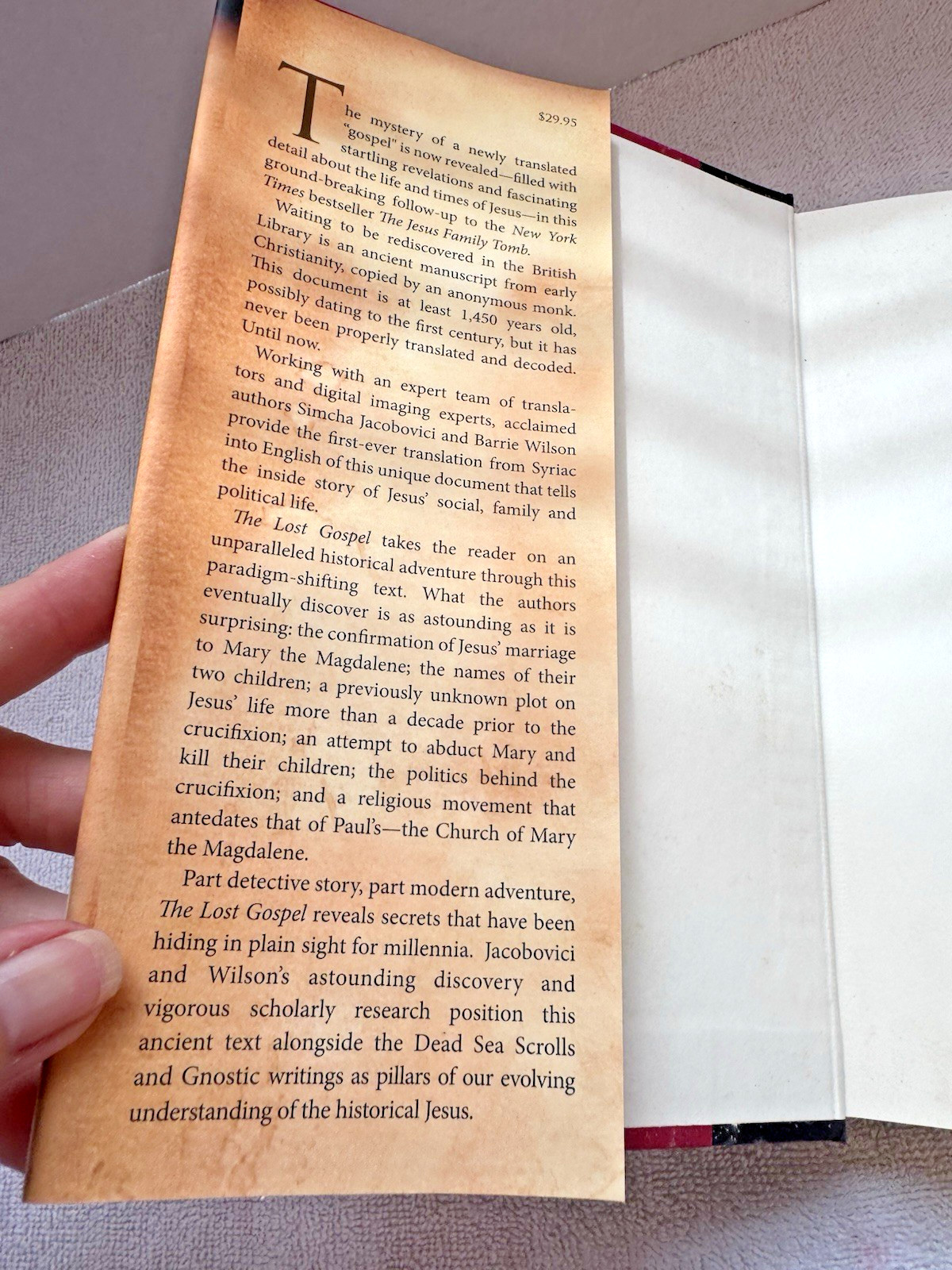 The Lost Gospel: Decoding the Ancient Text-Jesus’ Marriage to Mary-Barrie Wilson