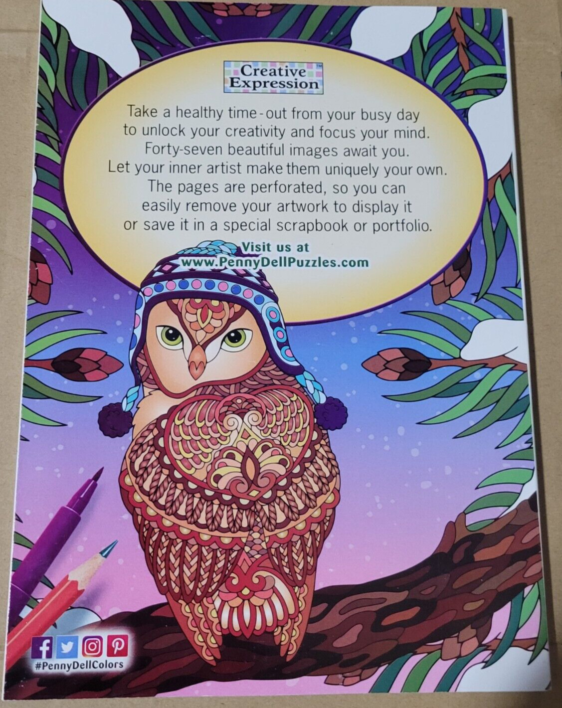 COLORFUL ESCAPES -A Wonderland of Color! Vol. 23 – Adult Coloring Book- 47 Pages