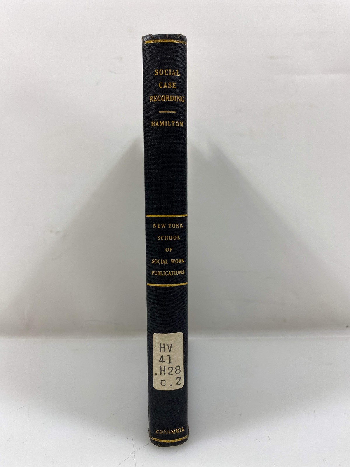 Social Case Recording by Hamilton Ex-library 1936 HC