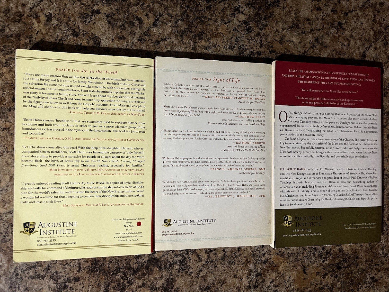 3 Book Lot Scott Hahn Joy To The World Signs Of Life Paperback Christian Supper