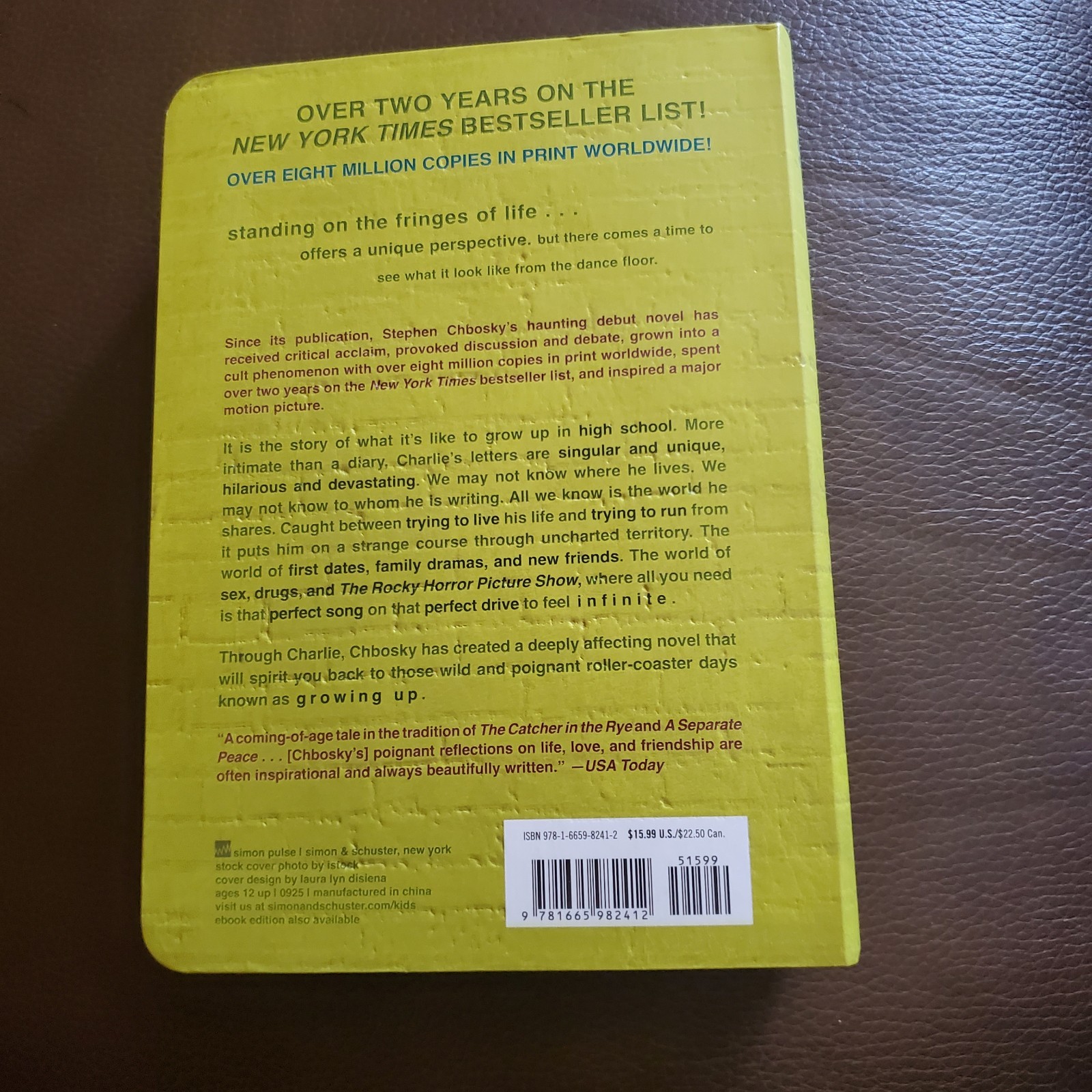 Perks Of Being A Wallflower,faux Leather Bound Cover 2025 Free Ship U.s.