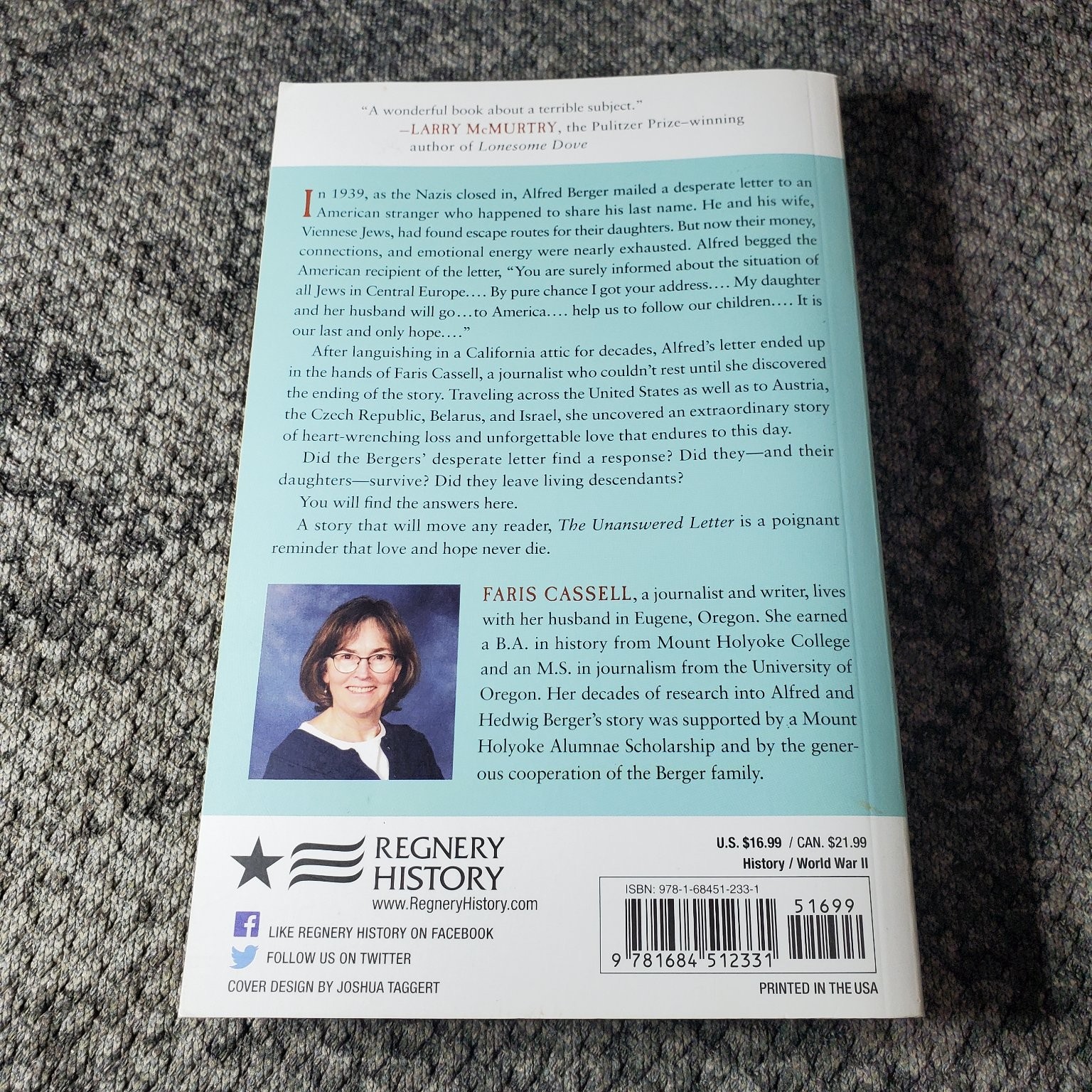 The Unanswered Letter Faris Cassell 2020 Paperback Holocaust History