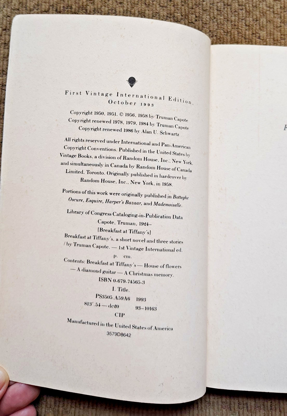 Truman Capote Book Lot In Cold Blood Breakfast At Tiffany’s Unanswered Prayers