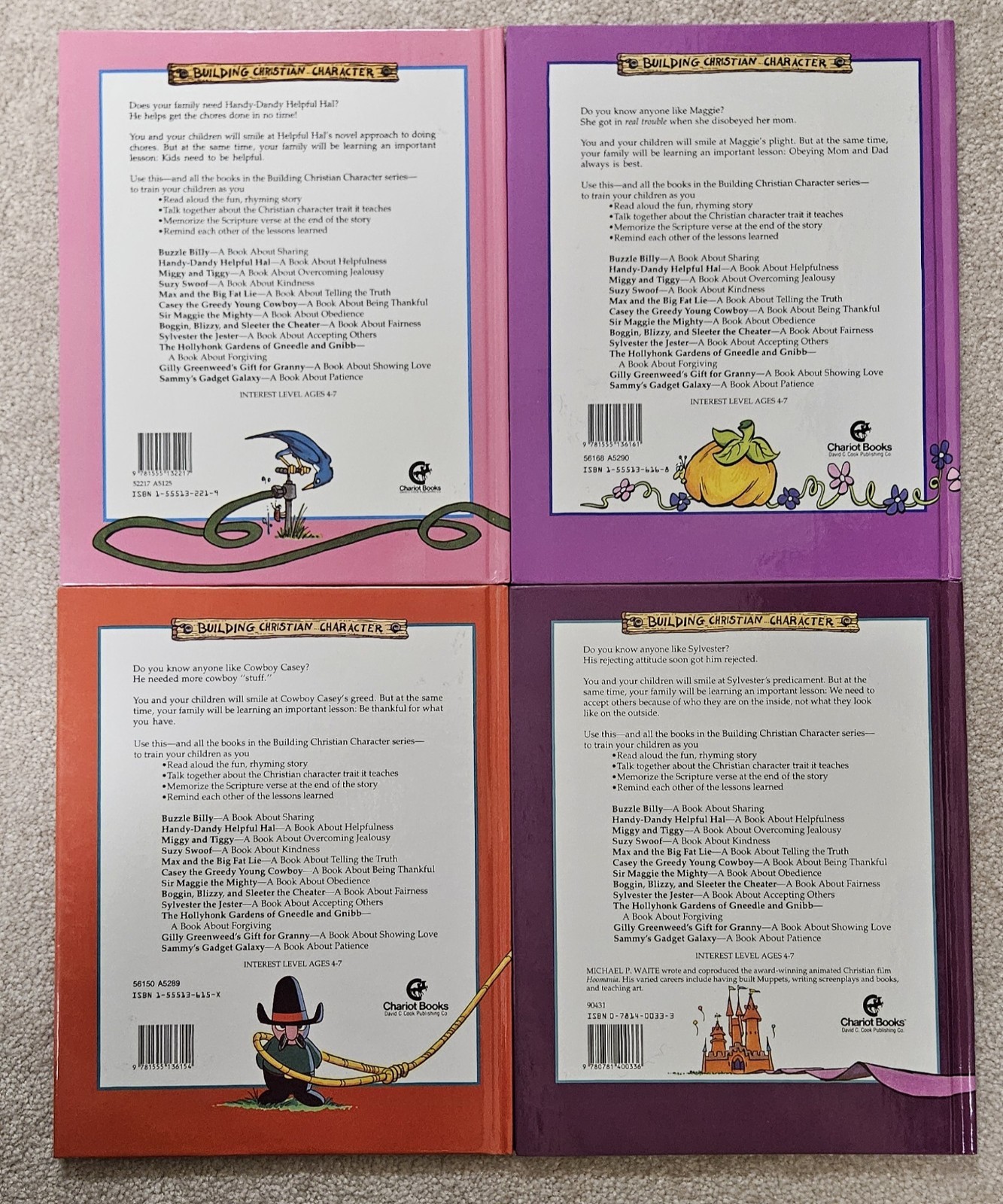 Chariot Books Building Christian Character 4-Book Hardcover Set Illustrated 1994