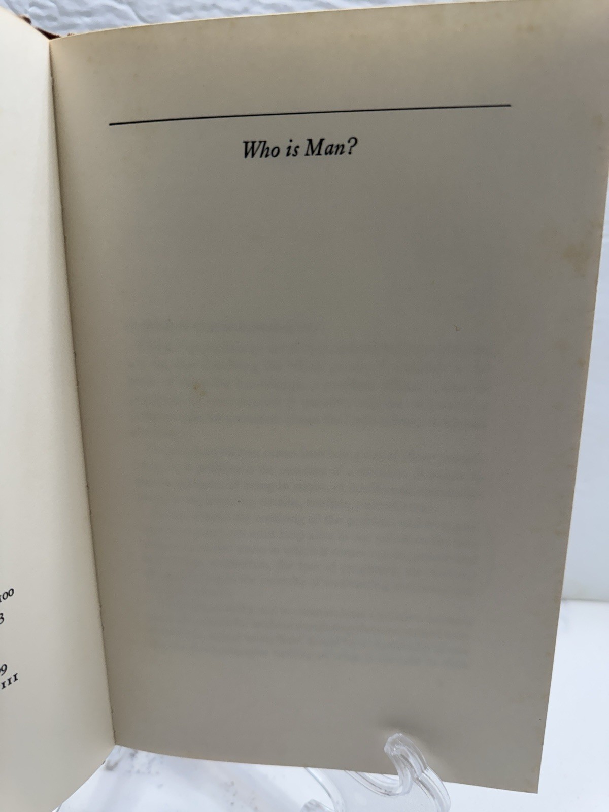 Who Is Man? by Abraham Heschel: Used