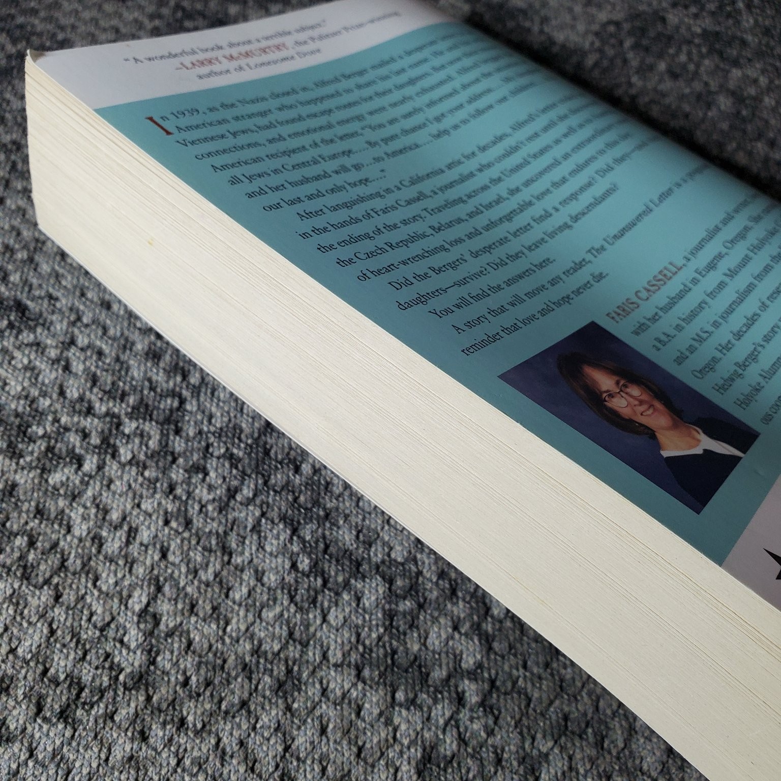The Unanswered Letter Faris Cassell 2020 Paperback Holocaust History