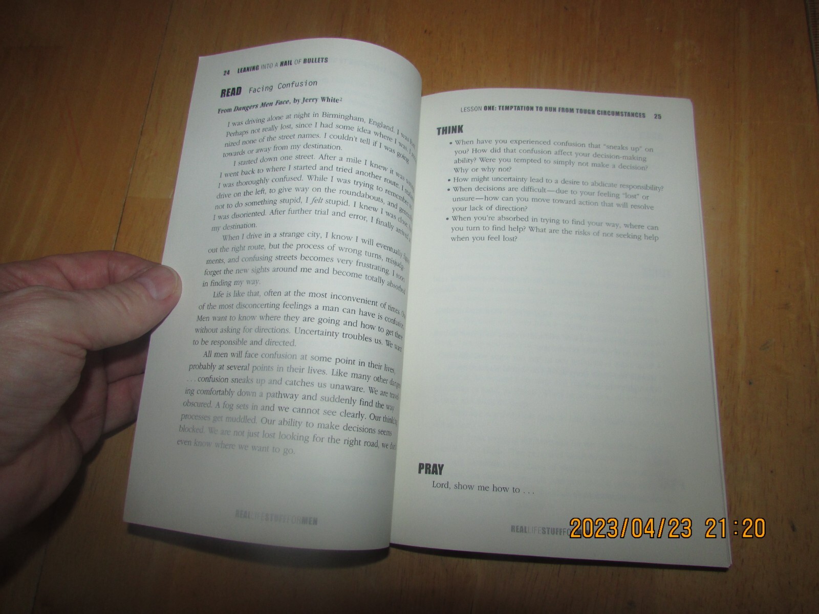 Leaning into a Hail of Bullets : On Temptation by The Navigators Staff (2004, Tr