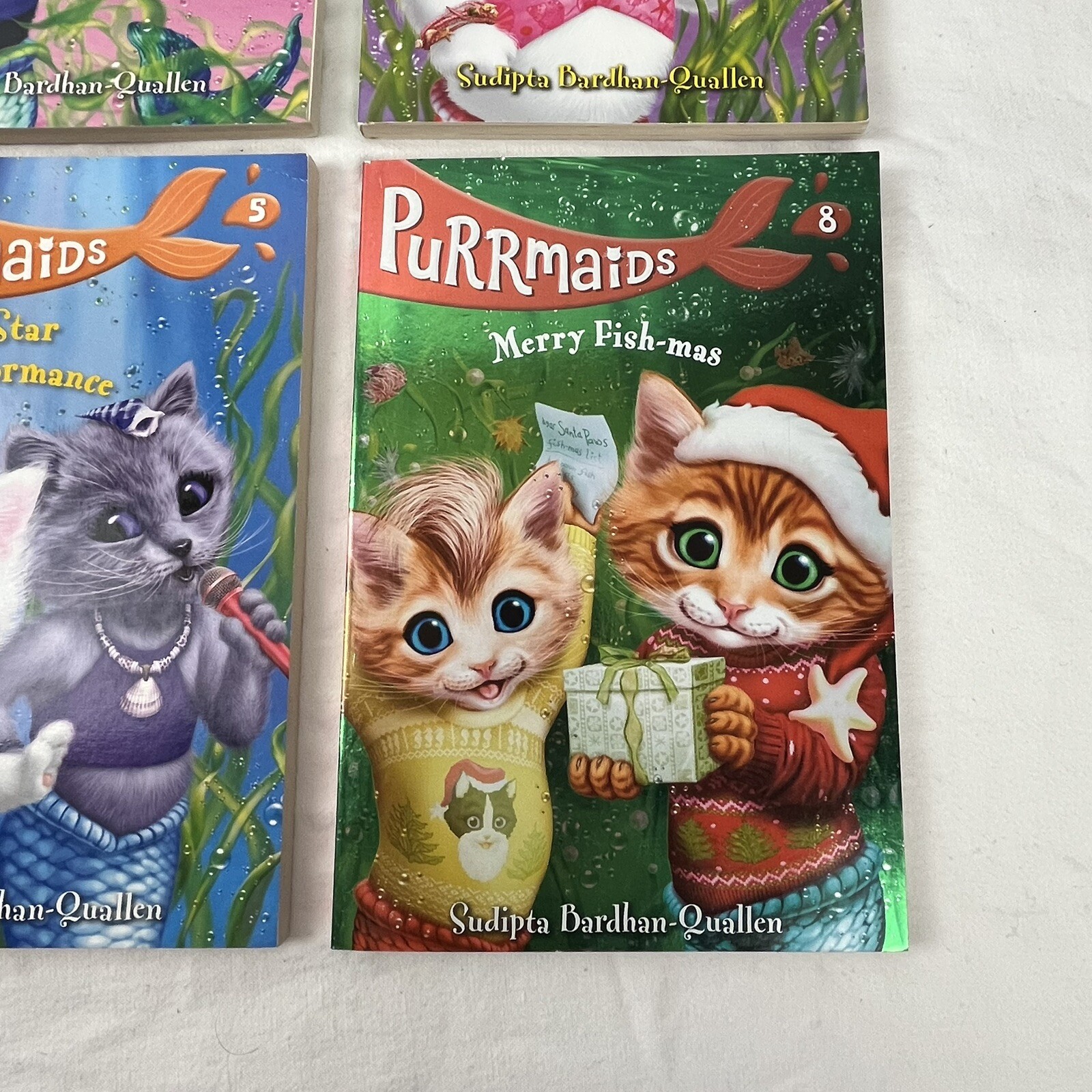 Purrmaids Books 1,2,3,4,5,8 Kitten Stories Ages 6-9