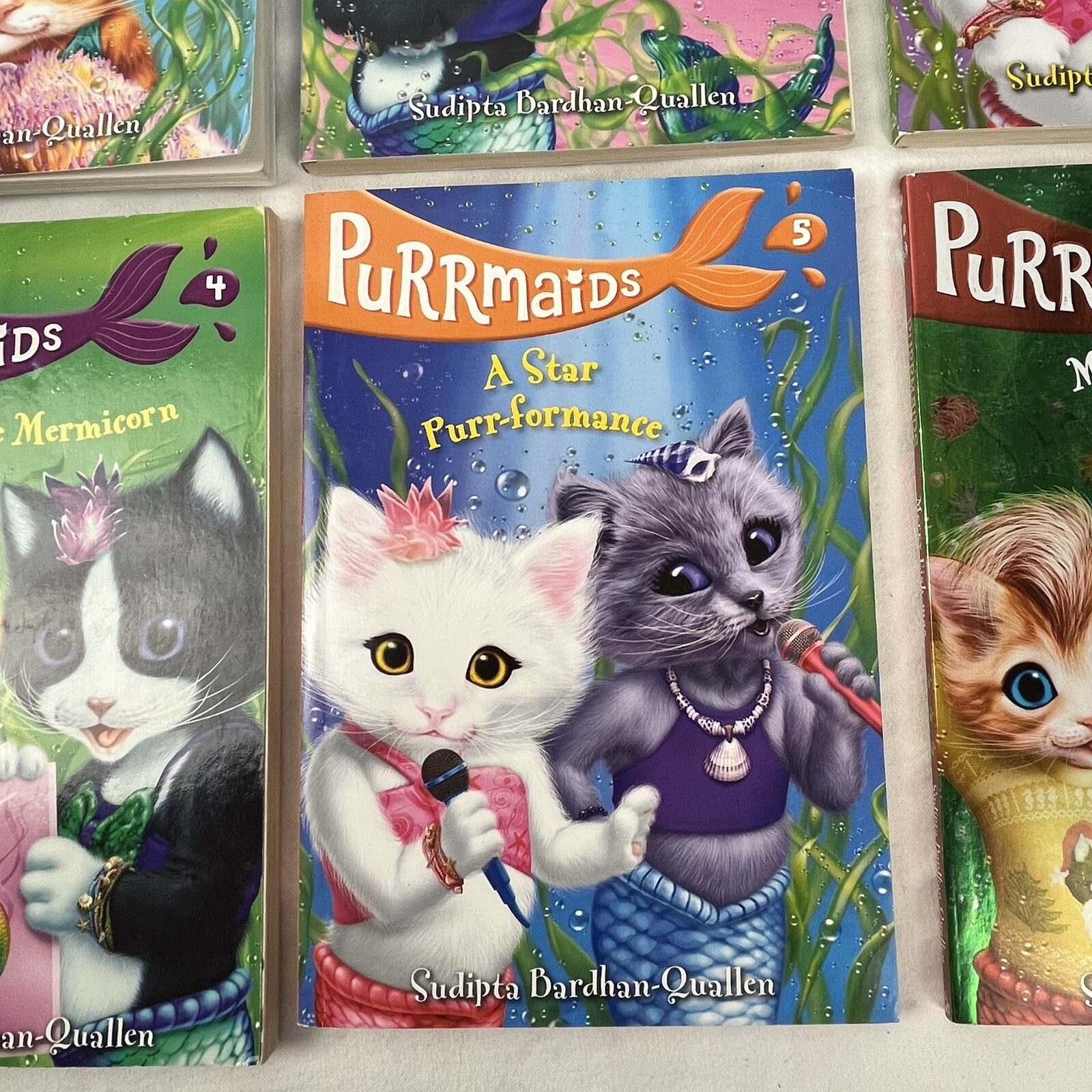 Purrmaids Books 1,2,3,4,5,8 Kitten Stories Ages 6-9