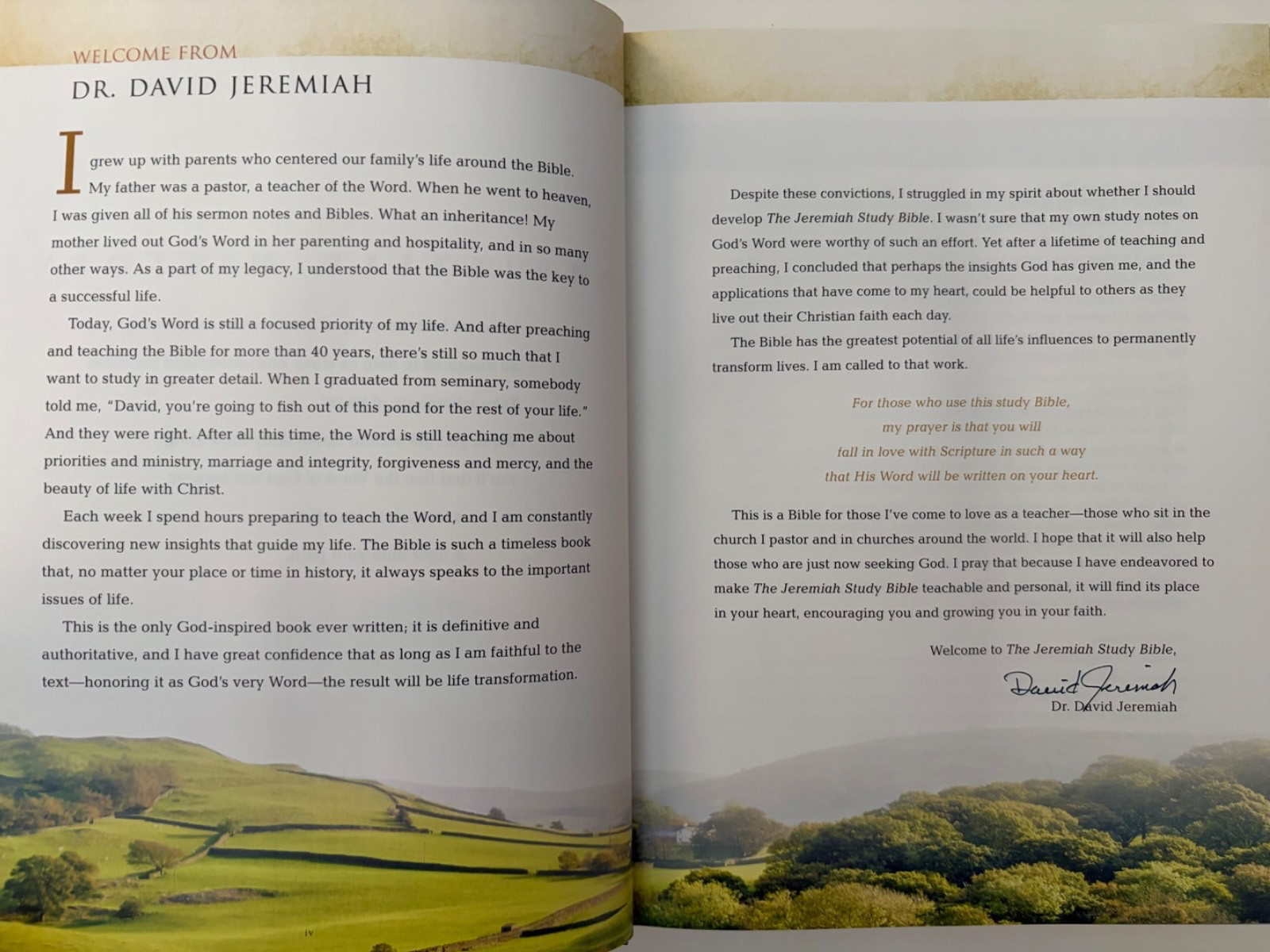 The Jeremiah Study Bible NKJV by Dr. David Jeremiah LARGE PRINT Hardcover w/ DJ
