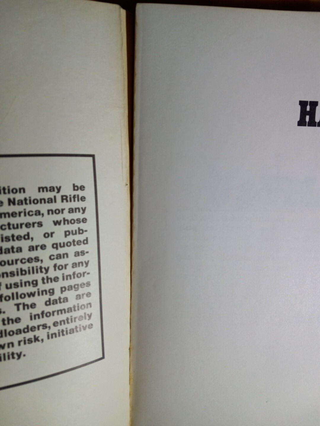 1981 HANDLOADING – A Publication of the NRA – PB /325 Pages