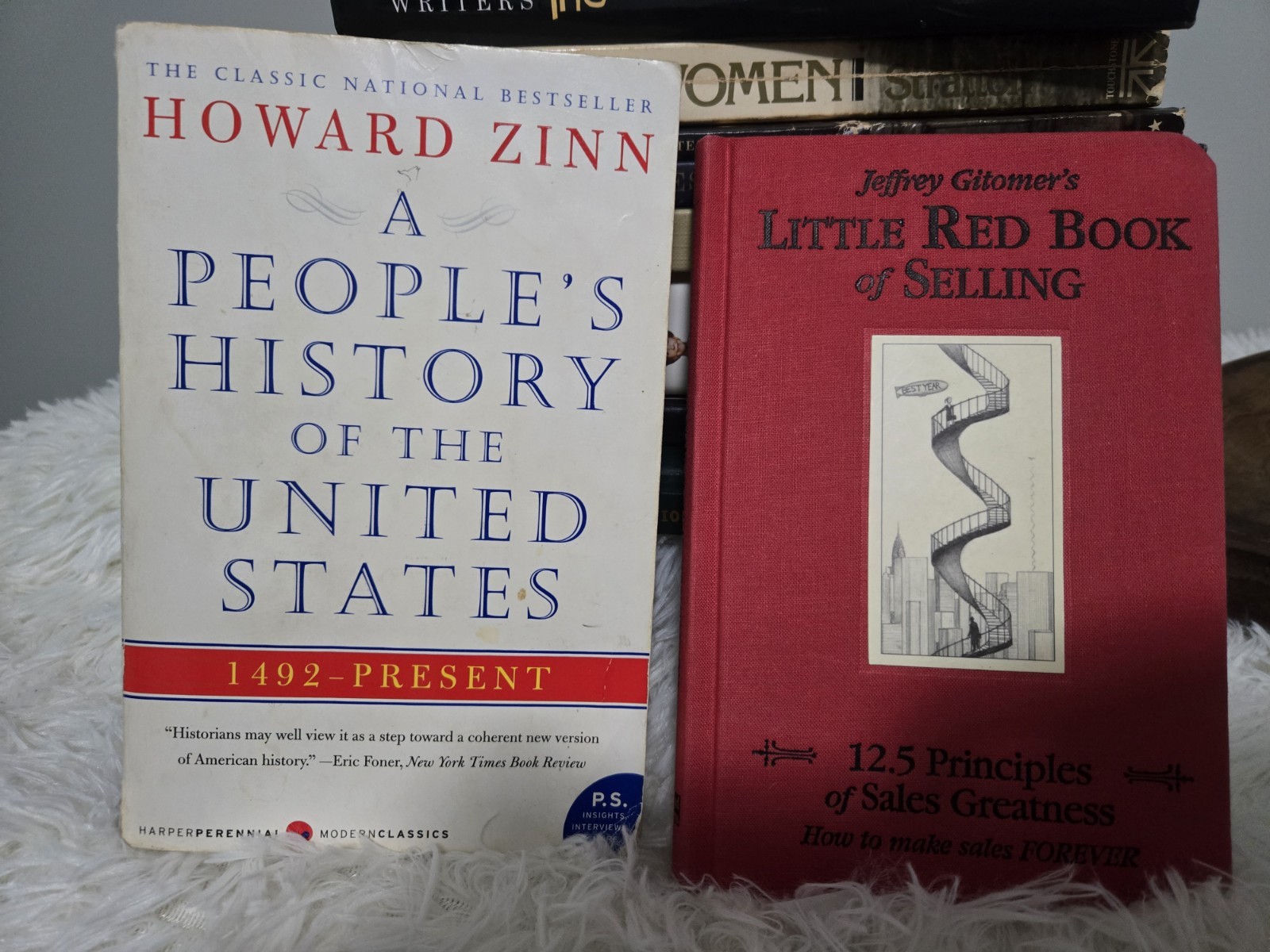 Howard Zinn Jeffrey Gitomer Mixed Book Lot US History Classics Writing Sales
