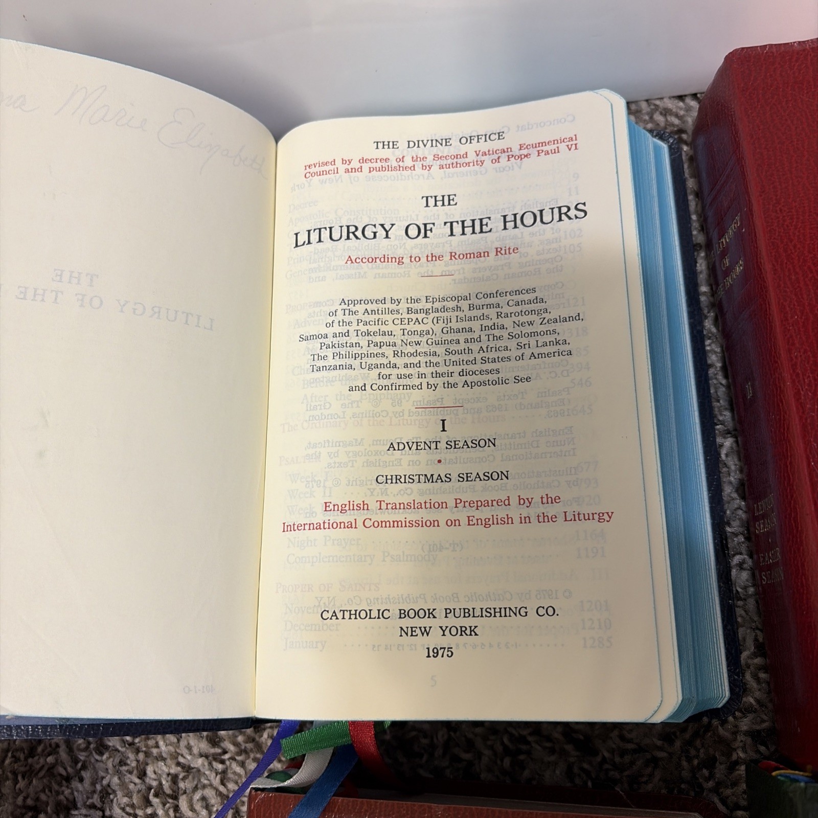 The Liturgy of the Hours Complete 4 Volume Set Catholic Prayer Books 1975 1976