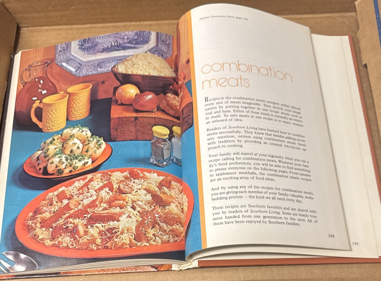 Southern Living : The Meats Cookbook (1975, Hardcover, GOOD, VINTAGE)