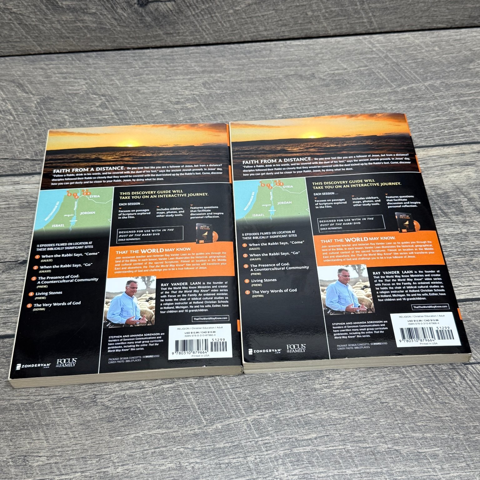 Lot of 2 In The Dust of The Rabbi Ray Vander Laan 2013 Discovery Guide Zondervan