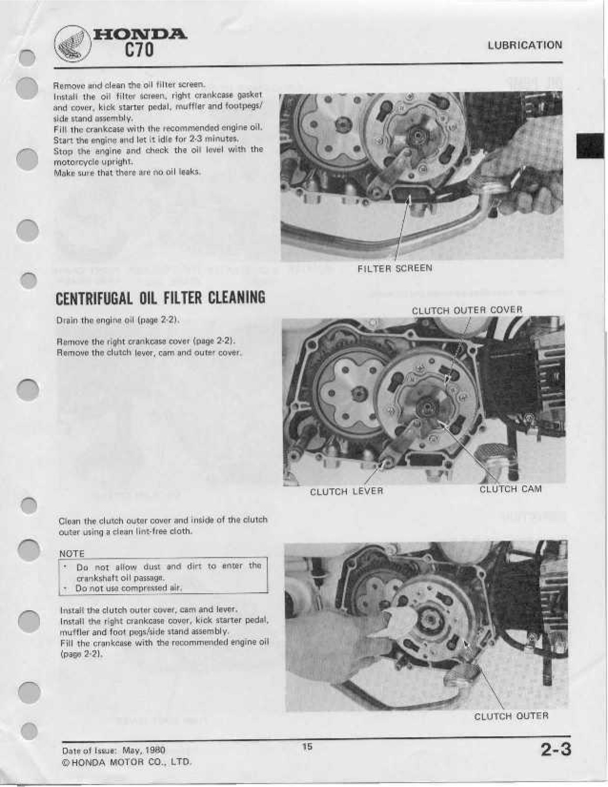 HONDA C70 Shop Manual 1980 Through 1982 1981 – STEEL WIRE BOUND – TOUGH COVERS