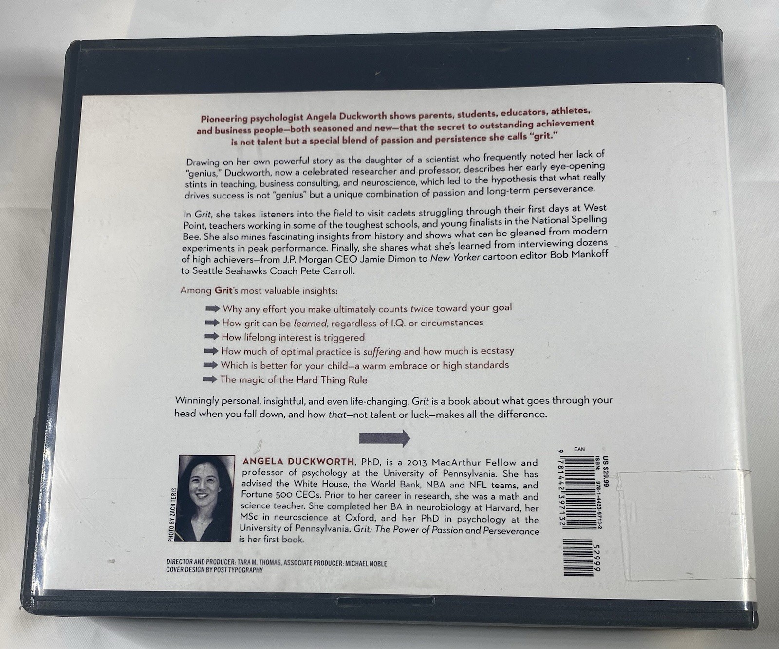 Grit: The Power of Passion and Perseverance CD Audiobook Ex Library