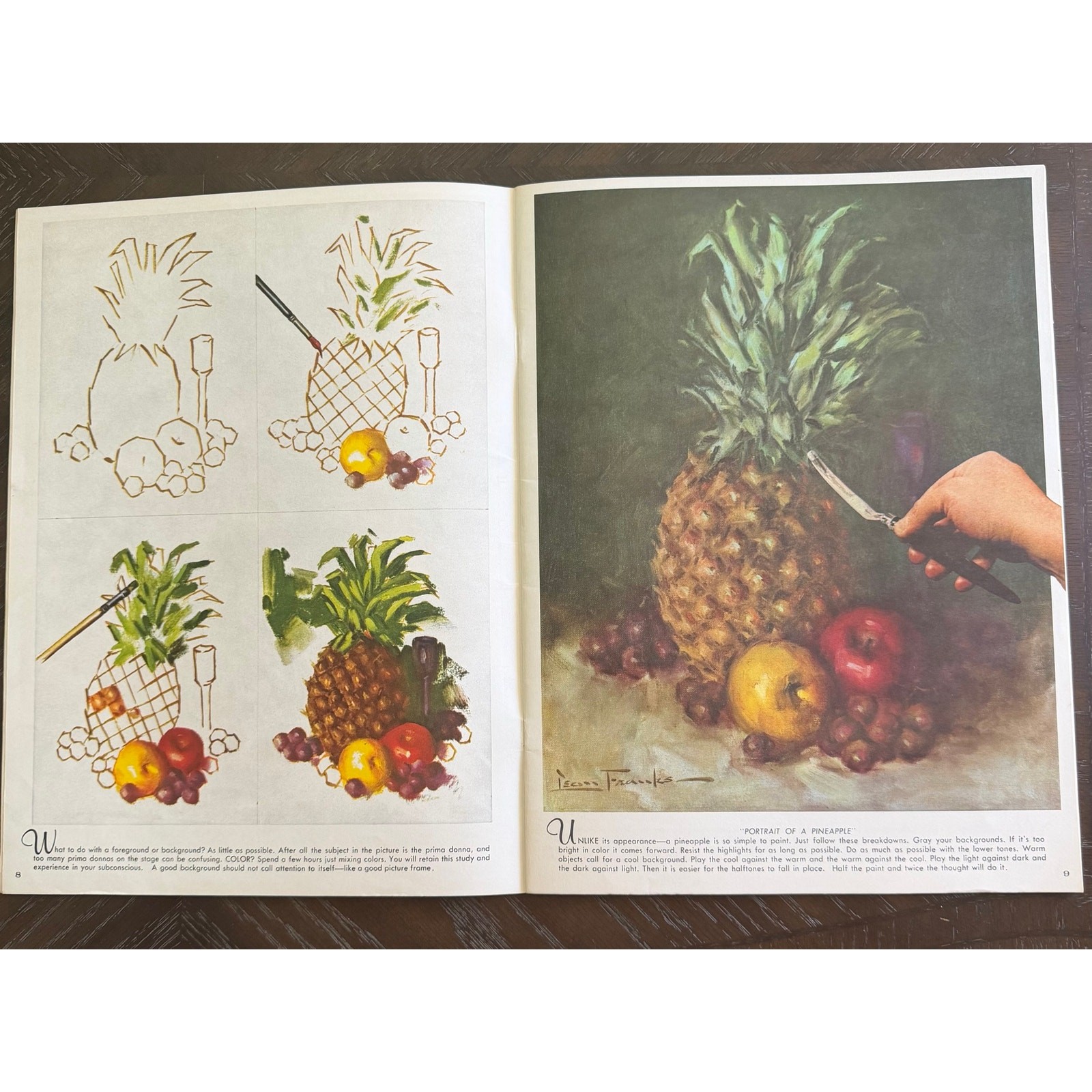 Vintage Leon Franks Paints Fruits & Vegetables Walter T Foster Art Book No 92