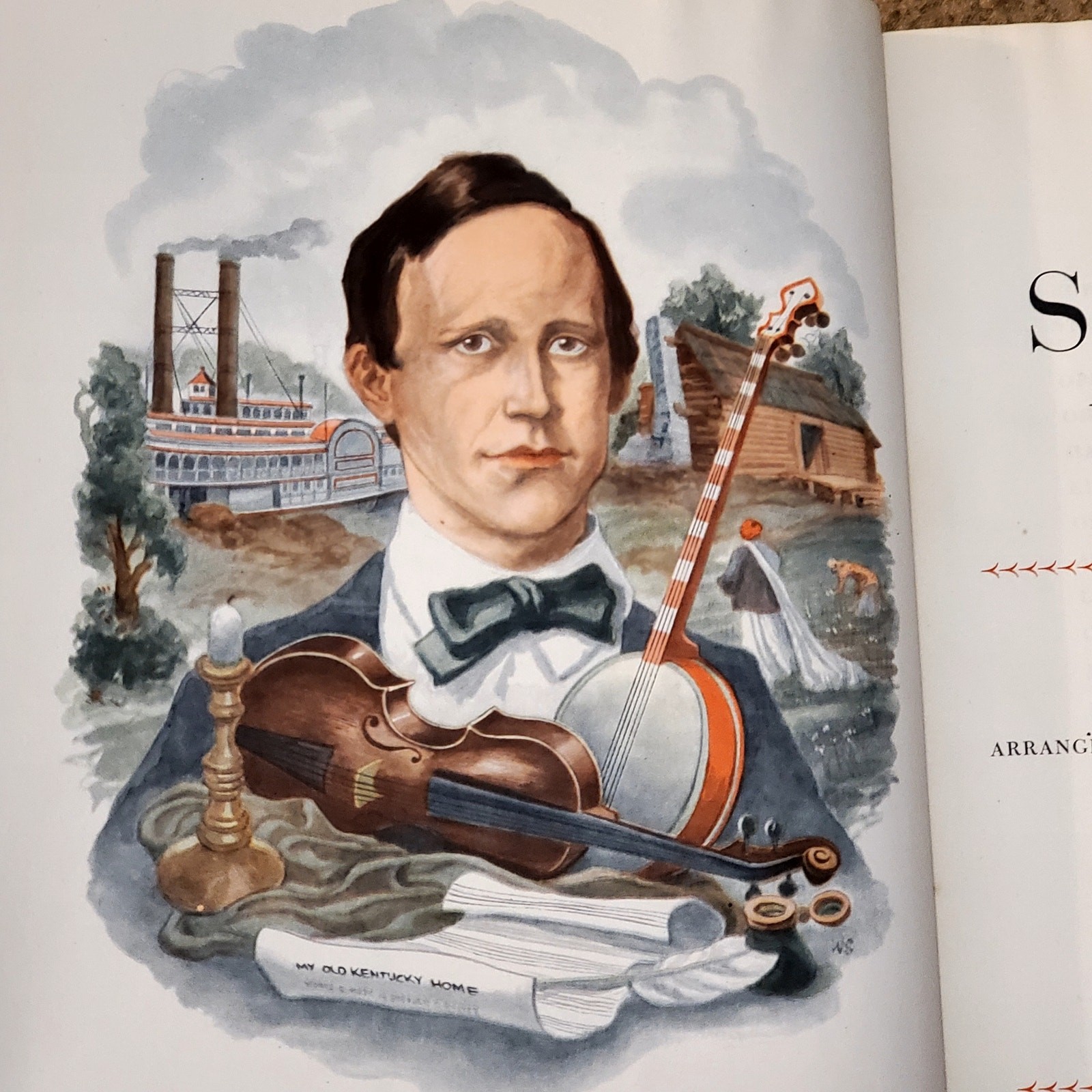 A Treasury of Stephen Foster 1946 1st Printing HC Dust Cover Vtg Song Book